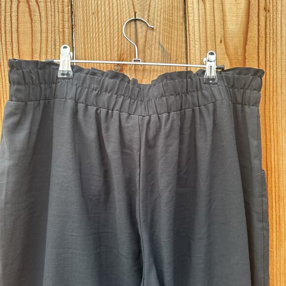 New Day Ankle Pants Womens XL Tapered Leg Elastic Waist Pockets Black - Picture 7 of 8